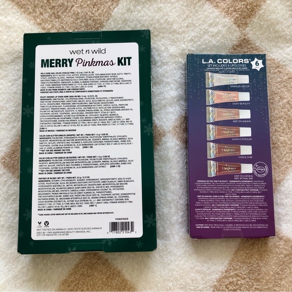 Wet n Wild Merry Pinkmas Kit & L.A. Colors Lip Gloss Set - Picture 2 of 3